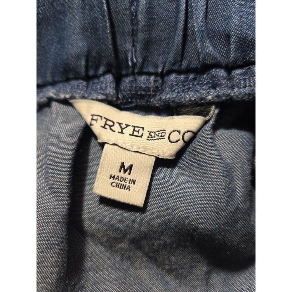 Frye and Co. Chambray Blue Denim Layered Western Boho Maxi Skirt Size Medium - Picture 11 of 12
